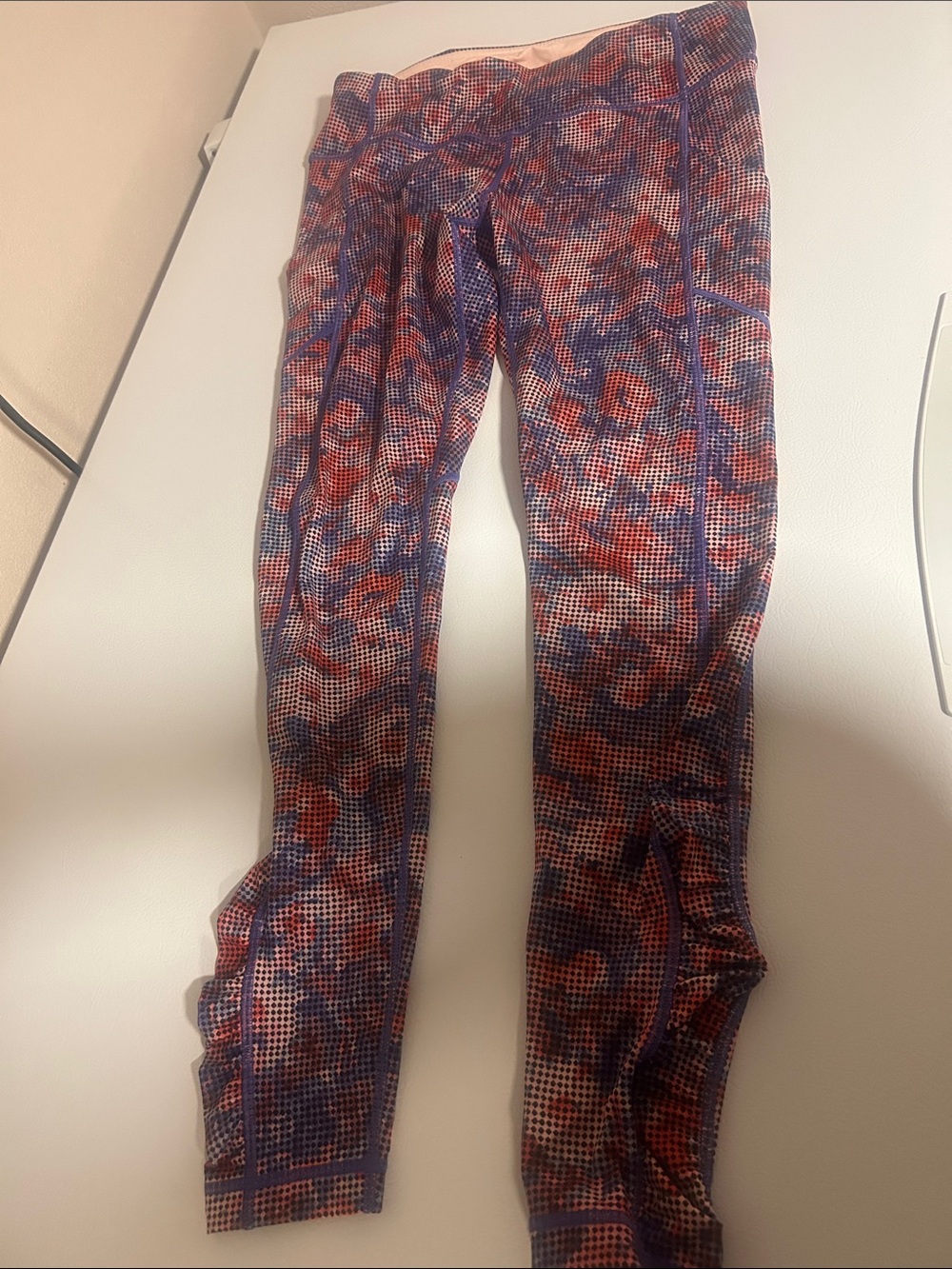 lululemon athletica Peach & Multicolor Mosaic Leggings